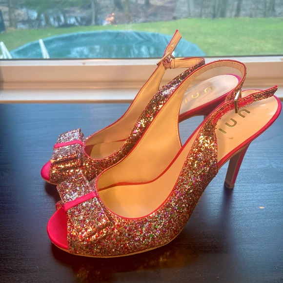Pink Rainbow Glitter Heels - Unisa - Picture 3 of 4